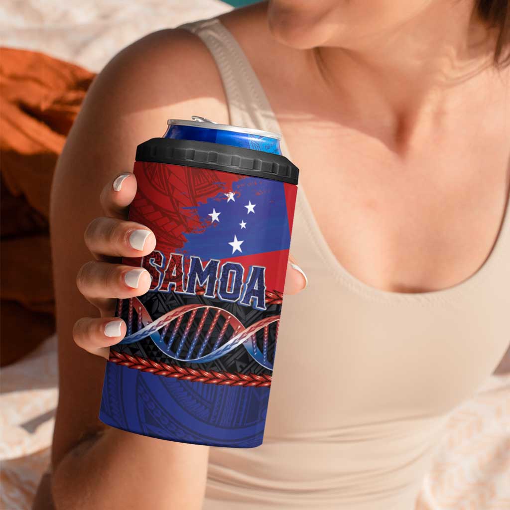Samoan DNA-Proud of Samoa 4 in 1 Can Cooler Tumbler Polynesian Patterns - Polynesian Pride
