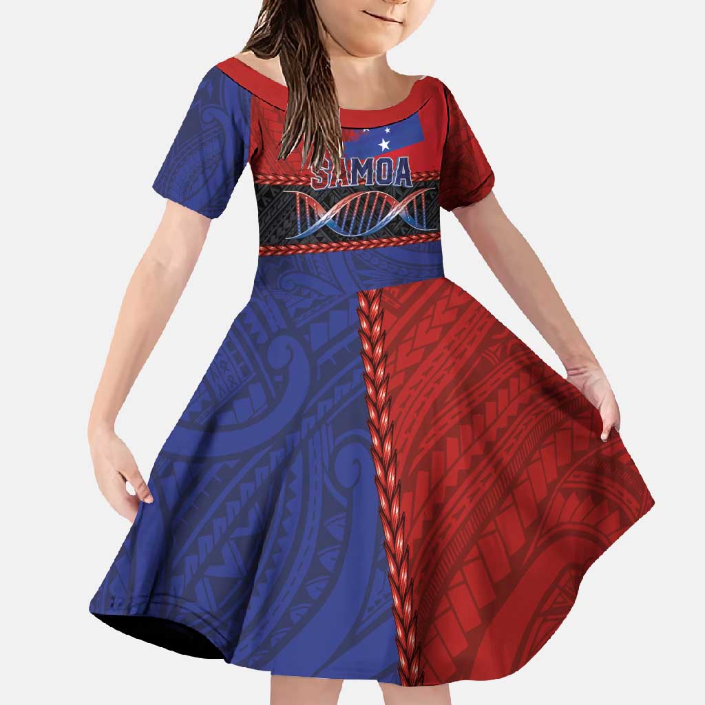 Personalised Samoan DNA-Proud of Samoa Family Matching Mermaid Dress and Hawaiian Shirt Polynesian Patterns - Polynesian Pride