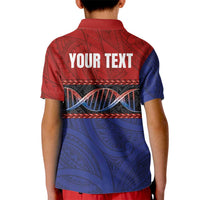 Personalised Samoan DNA-Proud of Samoa Kid Polo Shirt Polynesian Patterns - Polynesian Pride