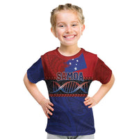 Personalised Samoan DNA-Proud of Samoa Kid T Shirt Polynesian Patterns - Polynesian Pride