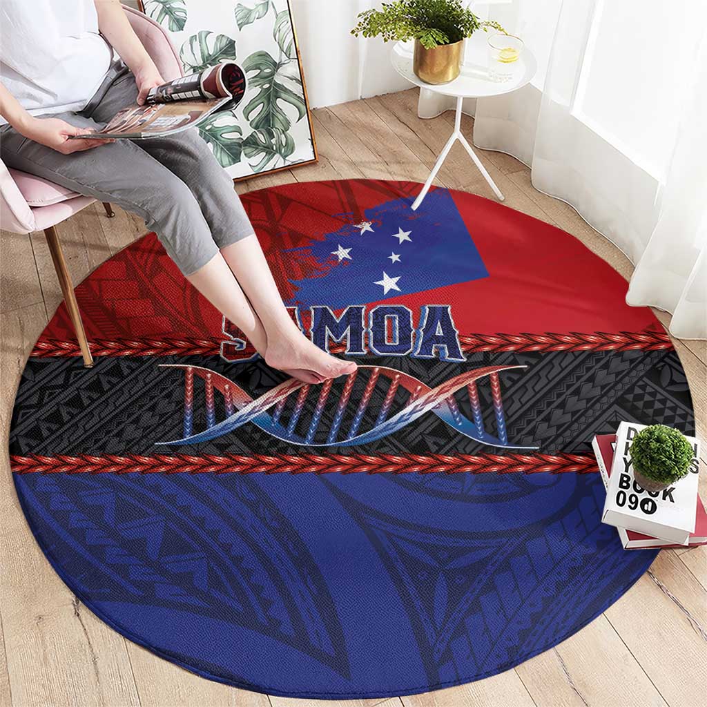 Samoan DNA-Proud of Samoa Round Carpet Polynesian Patterns - Polynesian Pride