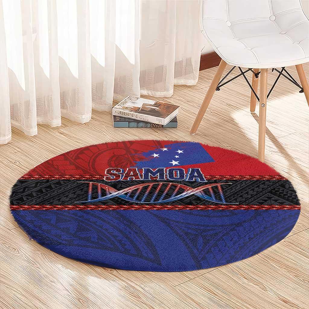 Samoan DNA-Proud of Samoa Round Carpet Polynesian Patterns - Polynesian Pride