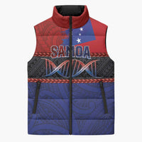 Personalised Samoan DNA-Proud of Samoa Sleeveless Puffer Jacket Polynesian Patterns - Polynesian Pride