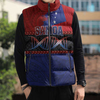 Personalised Samoan DNA-Proud of Samoa Sleeveless Puffer Jacket Polynesian Patterns - Polynesian Pride