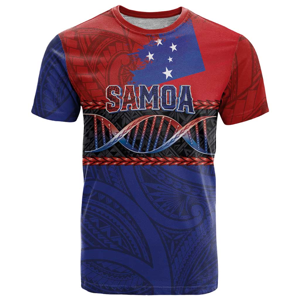 Personalised Samoan DNA-Proud of Samoa T Shirt Polynesian Patterns - Polynesian Pride