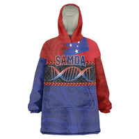 Personalised Samoan DNA-Proud of Samoa Wearable Blanket Hoodie Polynesian Patterns - Polynesian Pride