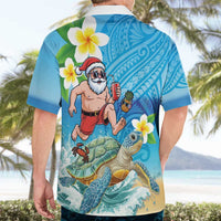 Polynesian Merry Christmas Hawaiian Shirt Funny Santa with Sea Turtle Beach Plumeria - Polynesian Pride