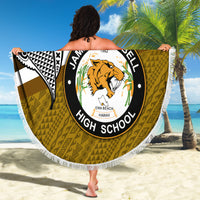 Hawaii James Campbell High School Beach Blanket Kakau Pattern Gold Color Version LT03 - Polynesian Pride