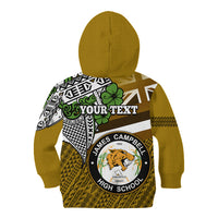 Hawaii James Campbell High School Kid Hoodie Kakau Pattern Gold Color Version LT03 - Polynesian Pride