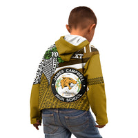 Hawaii James Campbell High School Kid Hoodie Kakau Pattern Gold Color Version LT03 - Polynesian Pride