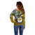 Hawaii James Campbell High School Off Shoulder Sweater Kakau Pattern Gold Color Version LT03 - Polynesian Pride