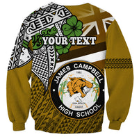 Hawaii James Campbell High School Sweatshirt Kakau Pattern Gold Color Version LT03 - Polynesian Pride