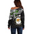 Hawaii James Campbell High School Off Shoulder Sweater Kakau Pattern Black Version LT03 - Polynesian Pride