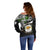 Hawaii James Campbell High School Off Shoulder Sweater Kakau Pattern Black Version LT03 - Polynesian Pride