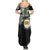 Hawaii James Campbell High School Summer Maxi Dress Kakau Pattern Black Version LT03 - Polynesian Pride