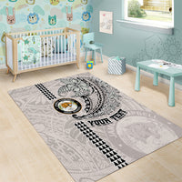 Custom Hawaii James Campbell High School Area Rug Tribal Kakau Pattern LT03 - Polynesian Pride