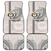 Custom Hawaii James Campbell High School Car Mats Tribal Kakau Pattern LT03 White - Polynesian Pride