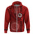 Hawaii Kahuku High & Intermediate School Hoodie Tribal Kakau Pattern LT03 Zip Hoodie Red - Polynesian Pride