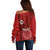 Hawaii Kahuku High & Intermediate School Off Shoulder Sweater Tribal Kakau Pattern LT03 - Polynesian Pride