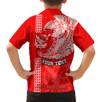 Hawaii Kalani High School Family Matching Long Sleeve Bodycon Dress and Hawaiian Shirt Tribal Kakau Pattern LT03 - Polynesian Pride