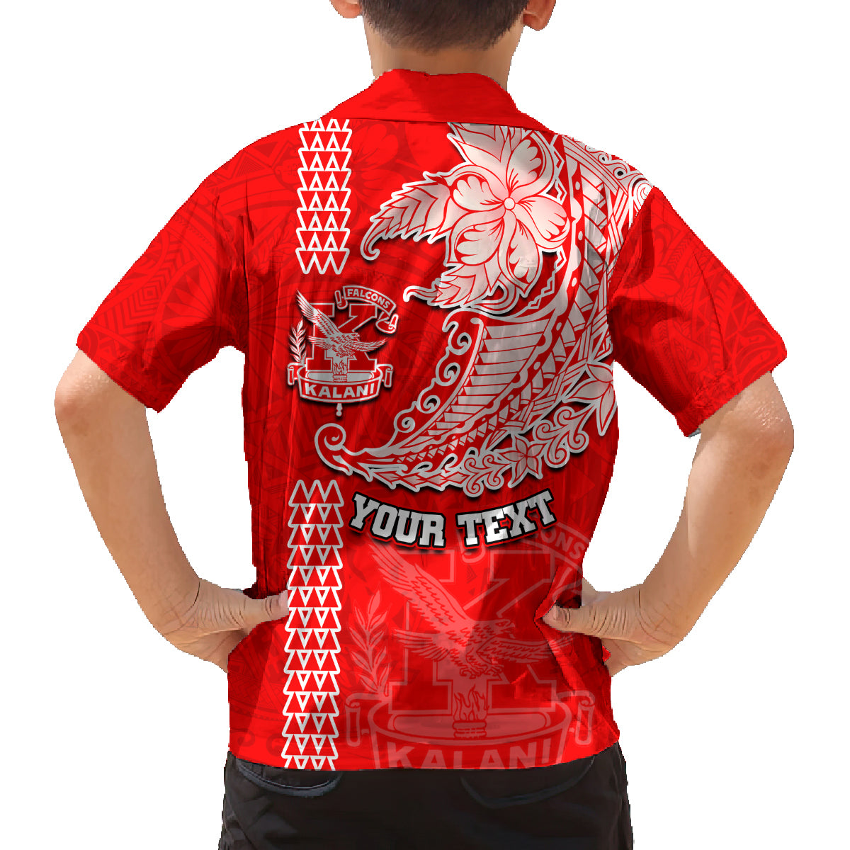 Hawaii Kalani High School Family Matching Puletasi Dress and Hawaiian Shirt Tribal Kakau Pattern LT03 - Polynesian Pride