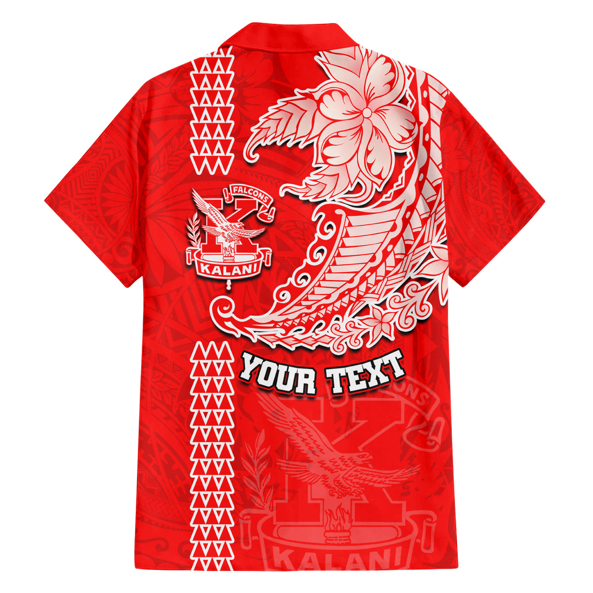 Hawaii Kalani High School Family Matching Short Sleeve Bodycon Dress and Hawaiian Shirt Tribal Kakau Pattern LT03 - Polynesian Pride