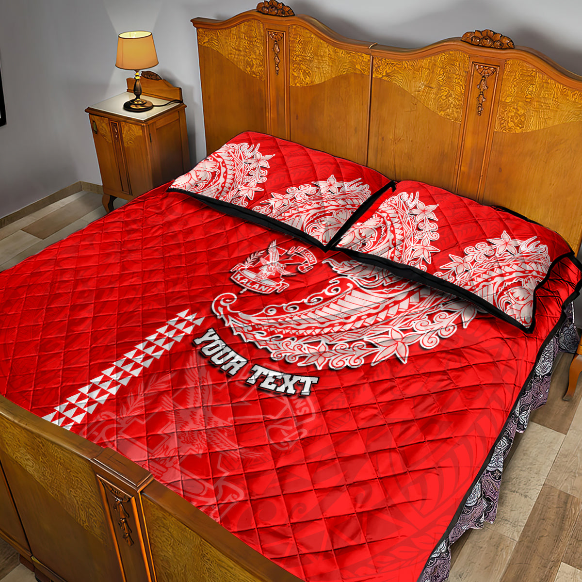 Hawaii Kalani High School Quilt Bed Set Tribal Kakau Pattern LT03 - Polynesian Pride