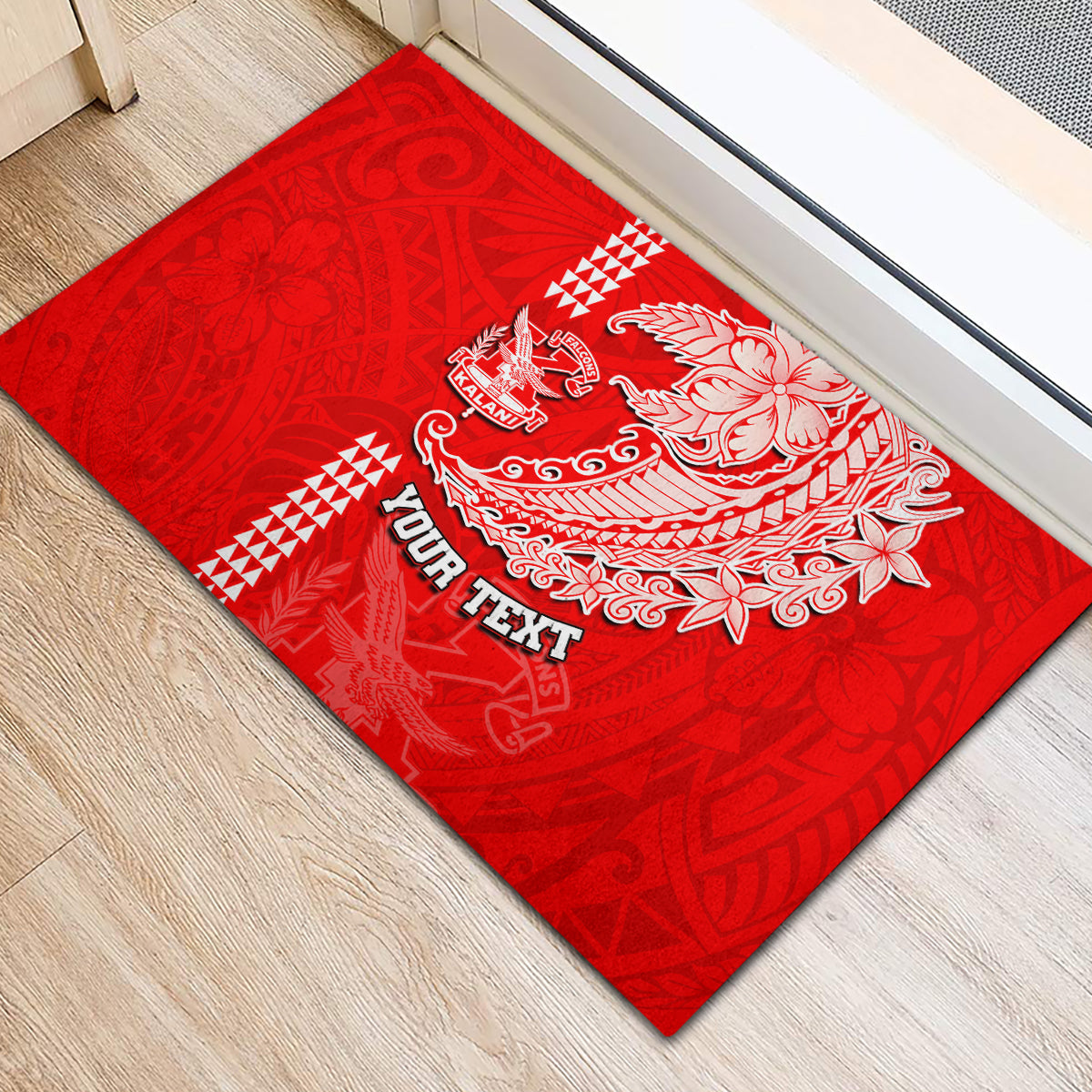 Hawaii Kalani High School Rubber Doormat Tribal Kakau Pattern LT03 - Polynesian Pride