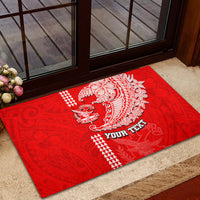 Hawaii Kalani High School Rubber Doormat Tribal Kakau Pattern LT03 - Polynesian Pride