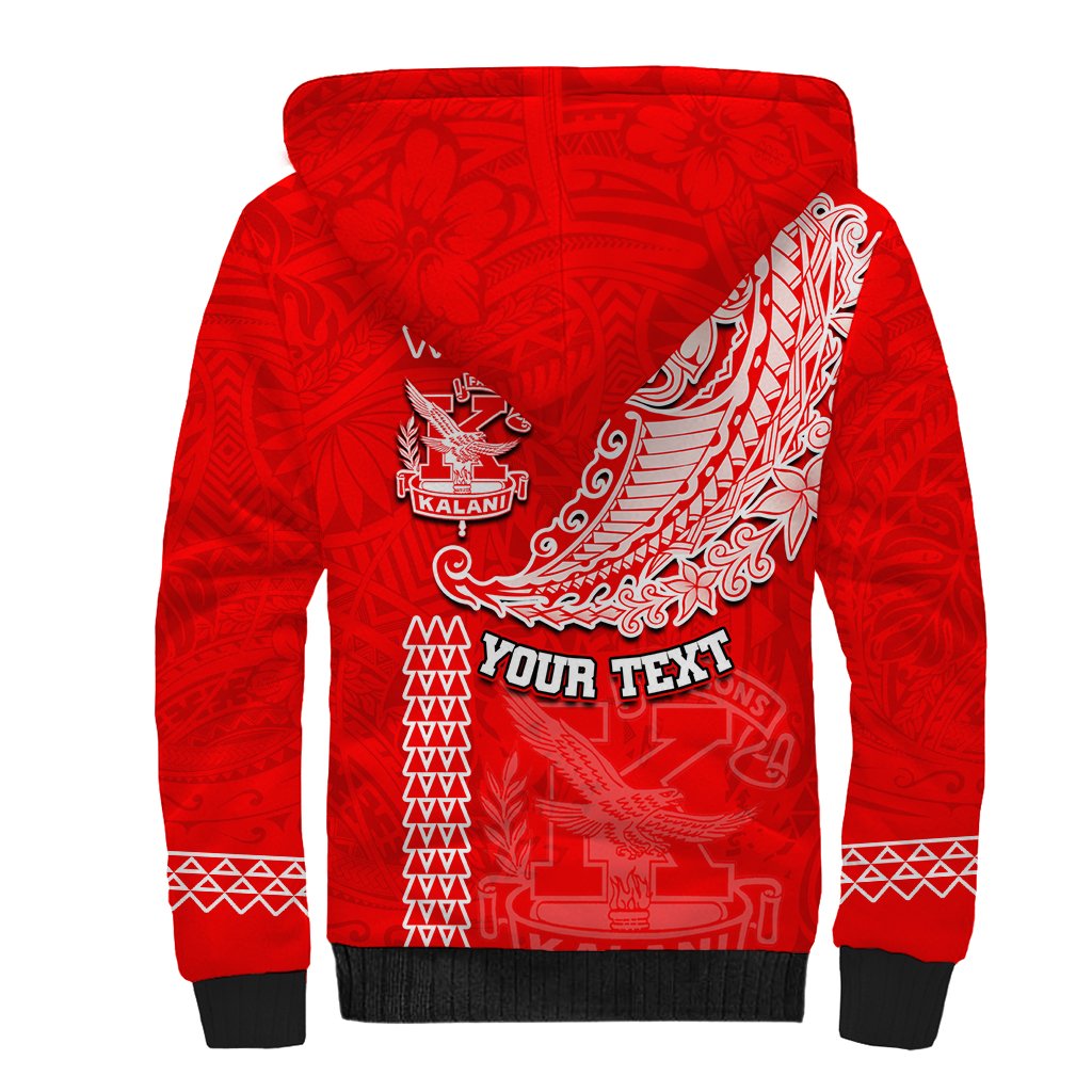 Hawaii Kalani High School Sherpa Hoodie Tribal Kakau Pattern LT03 - Polynesian Pride