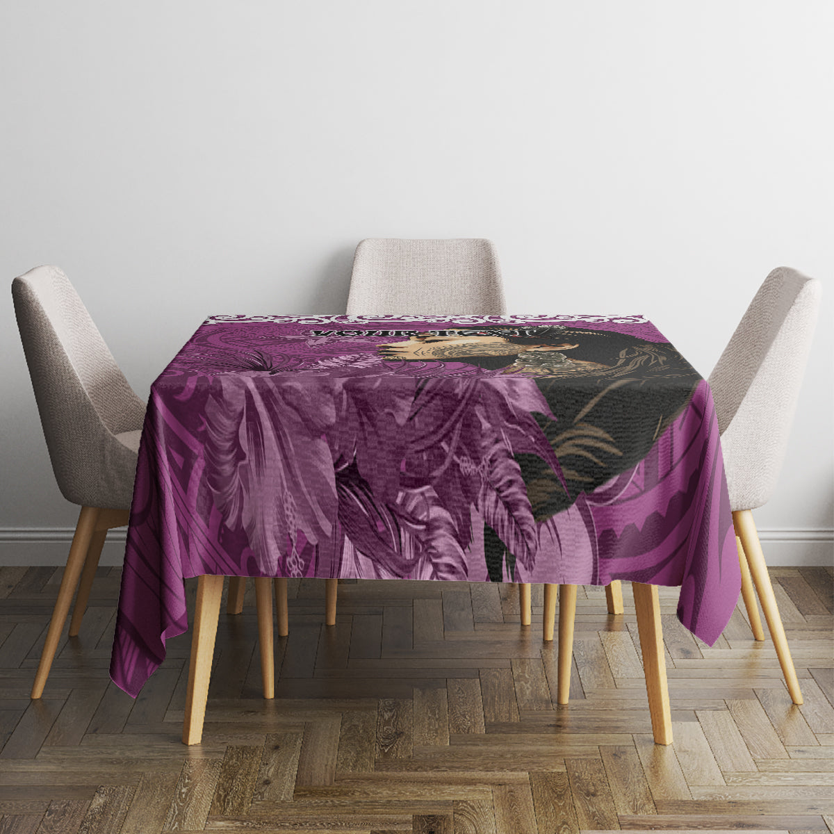 Custom New Zealand Womens Day Tablecloth Traditional Maori Woman Polynesian Pattern Pink Color LT03 - Polynesian Pride