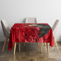 Custom New Zealand Womens Day Tablecloth Traditional Maori Woman Polynesian Pattern Red Color LT03 - Polynesian Pride