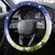 Custom Northern Mariana Islands Commonwealth Covenant Day Steering Wheel Cover Plumeria Flower Splash Style