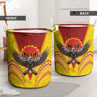 American Samoa Fautasi Race Laundry Basket Pago Pago-Aeto Samoan Tattoo and Eagle