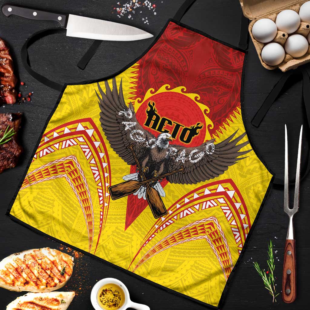 American Samoa Fautasi Race Apron Pago Pago-Aeto Samoan Tattoo and Eagle