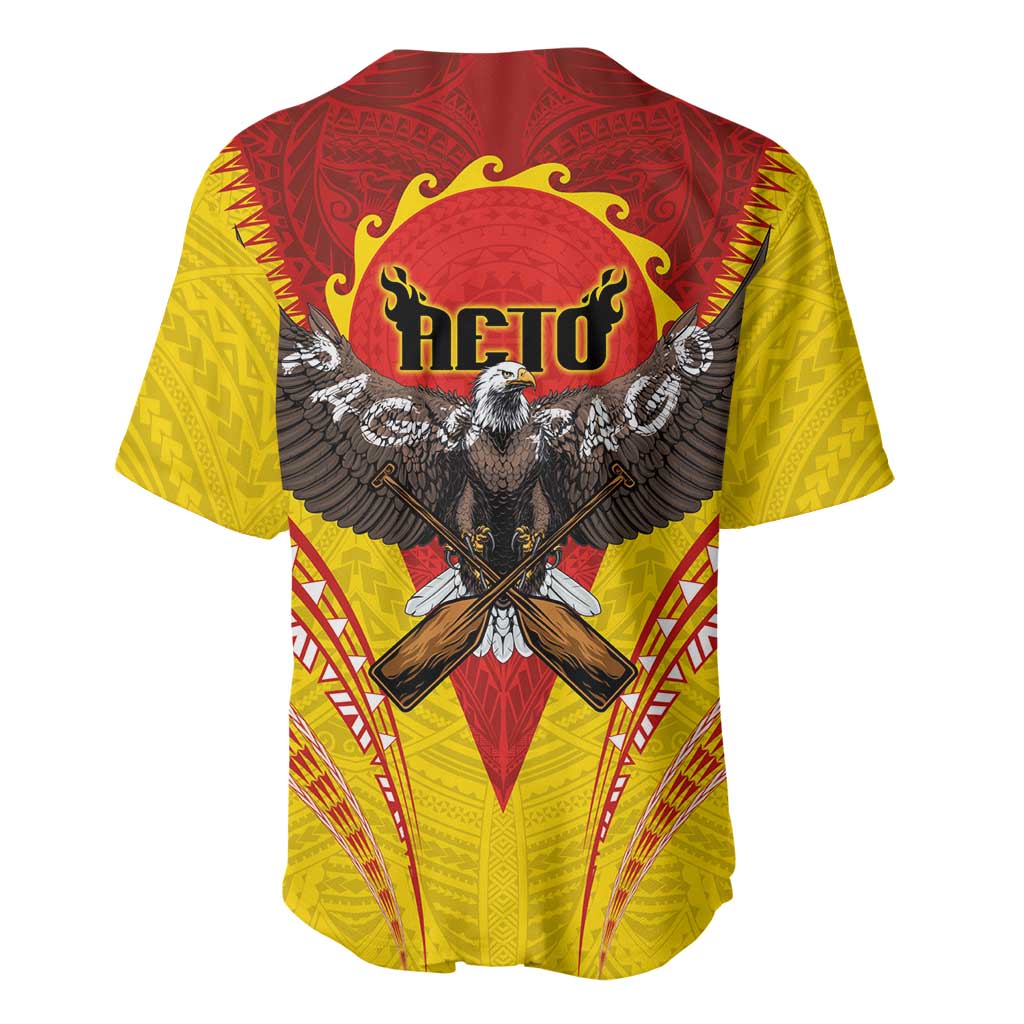 American Samoa Fautasi Race Baseball Jersey Pago Pago-Aeto Samoan Tattoo and Eagle