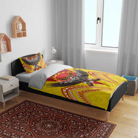 American Samoa Fautasi Race Bedding Set Pago Pago-Aeto Samoan Tattoo and Eagle