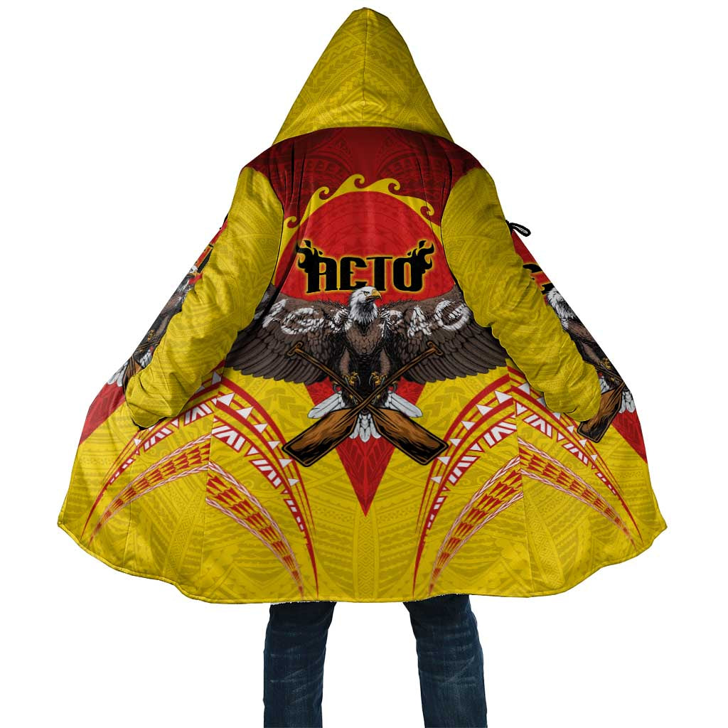 American Samoa Fautasi Race Cloak Pago Pago-Aeto Samoan Tattoo and Eagle