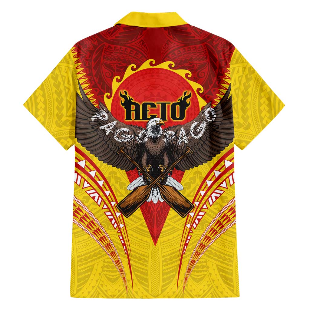 American Samoa Fautasi Race Family Matching Mermaid Dress and Hawaiian Shirt Pago Pago-Aeto Samoan Tattoo and Eagle LT03 - Polynesian Pride