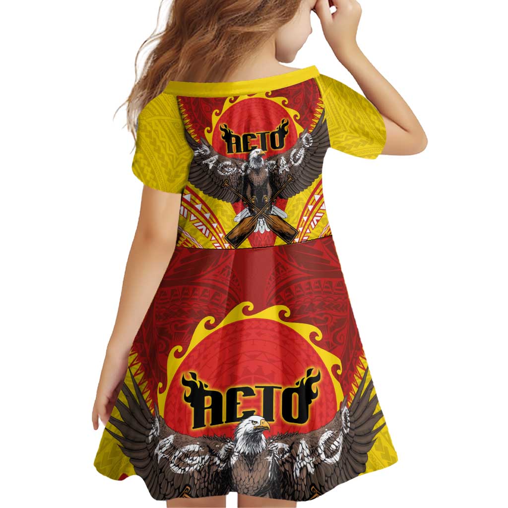 American Samoa Fautasi Race Family Matching Off The Shoulder Long Sleeve Dress and Hawaiian Shirt Pago Pago-Aeto Samoan Tattoo and Eagle LT03 - Polynesian Pride