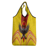 American Samoa Fautasi Race Grocery Bag Pago Pago-Aeto Samoan Tattoo and Eagle