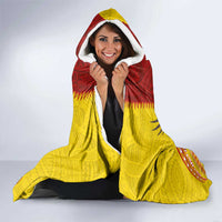 American Samoa Fautasi Race Hooded Blanket Pago Pago-Aeto Samoan Tattoo and Eagle