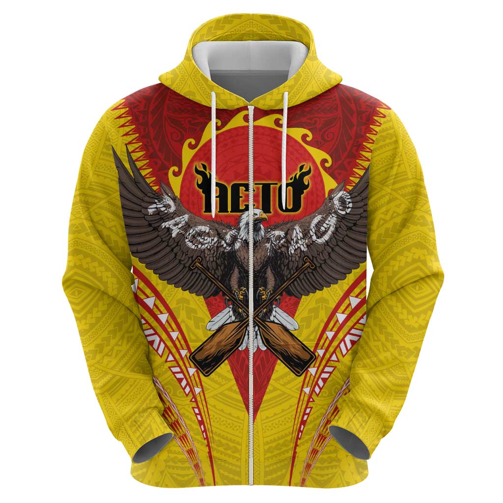 American Samoa Fautasi Race Hoodie Pago Pago-Aeto Samoan Tattoo and Eagle