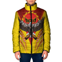 American Samoa Fautasi Race Padded Jacket Pago Pago-Aeto Samoan Tattoo and Eagle
