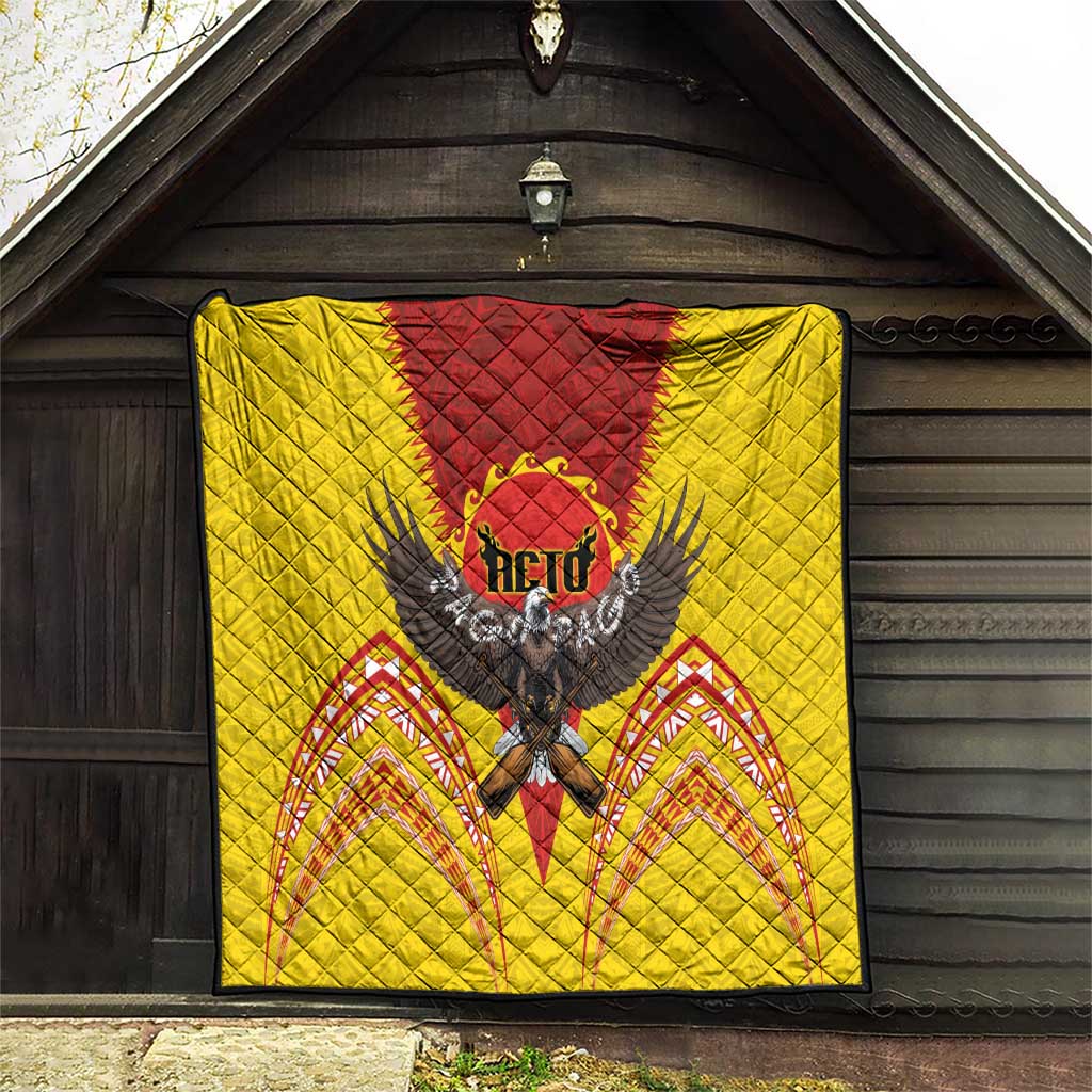 American Samoa Fautasi Race Quilt Pago Pago-Aeto Samoan Tattoo and Eagle