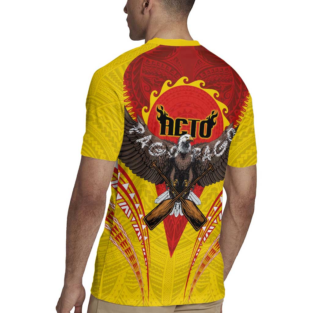 American Samoa Fautasi Race Rugby Jersey Pago Pago-Aeto Samoan Tattoo and Eagle
