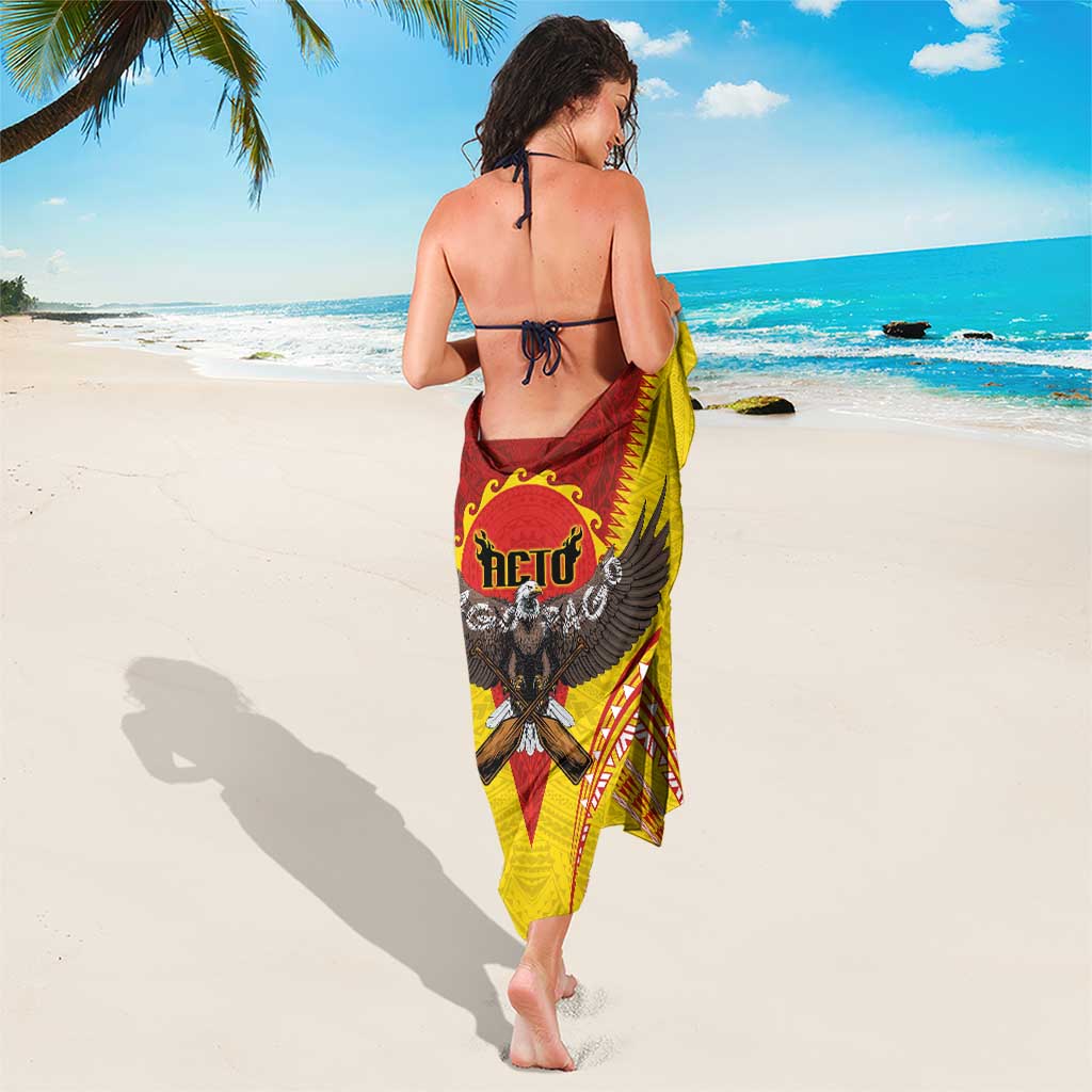 American Samoa Fautasi Race Sarong Pago Pago-Aeto Samoan Tattoo and Eagle