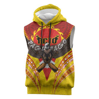 American Samoa Fautasi Race Sleeveless Hoodie Pago Pago-Aeto Samoan Tattoo and Eagle