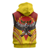 American Samoa Fautasi Race Sleeveless Hoodie Pago Pago-Aeto Samoan Tattoo and Eagle