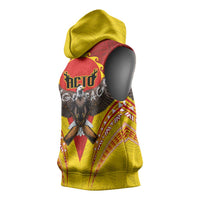 American Samoa Fautasi Race Sleeveless Hoodie Pago Pago-Aeto Samoan Tattoo and Eagle